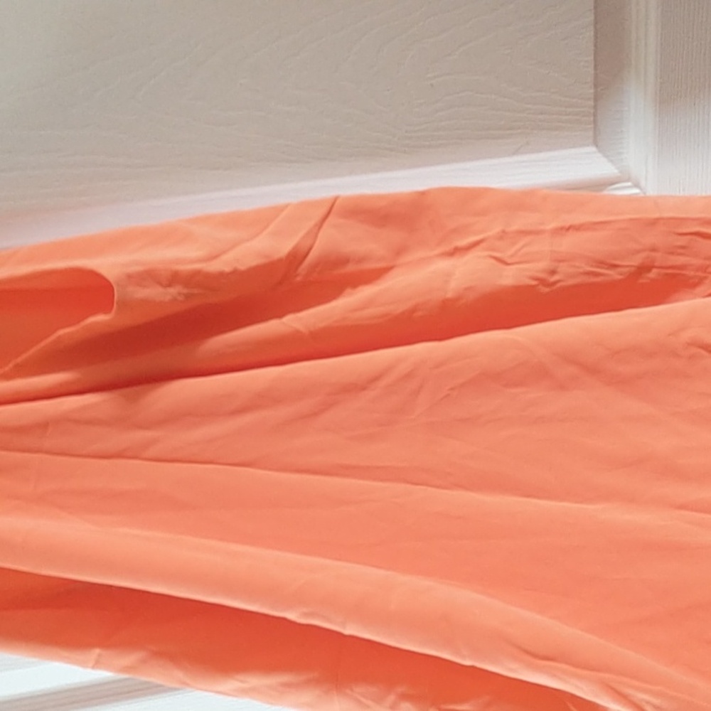 Alice & Olivia Fierra Y Back Dress Orange Silk Size Medium - Picture 4 of 5